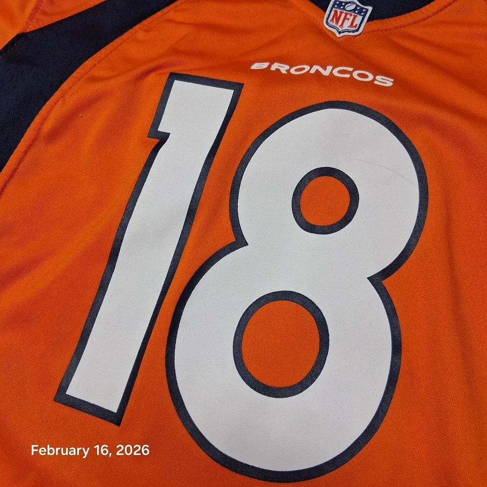 Nike NFL On Field Peyton Manning 18 Denver Broncos Youth Jersey Size Large‎